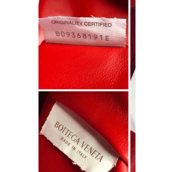 BOTTEGA VENETTA Bulb Medium Pouch Knot Red Calfskin Leather Clutch - Picture 11 of 12